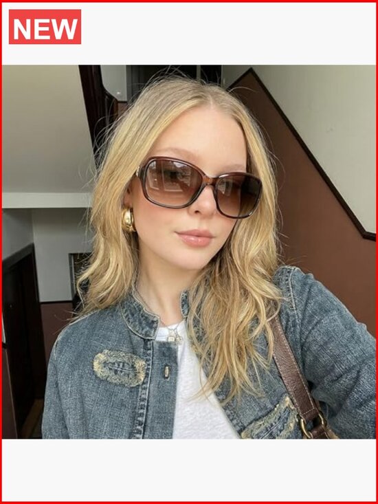 Vintage Square Polarized Sunglasses with UV400 Protection Wraparound Shade main image 4